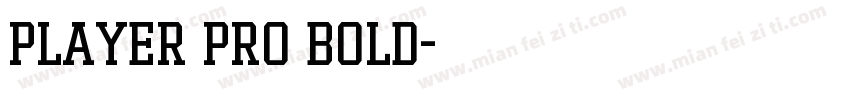 Player Pro Bold字体转换